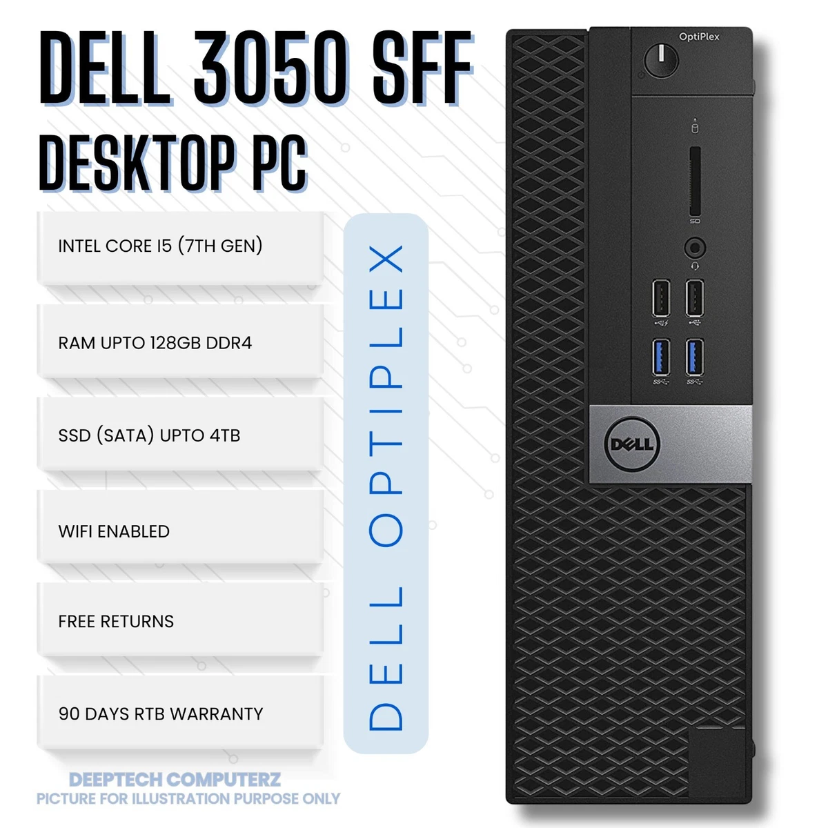 Dell OptiPlex 3050 Intel Core i7 7th Gen. PC Desktops & All-In-One