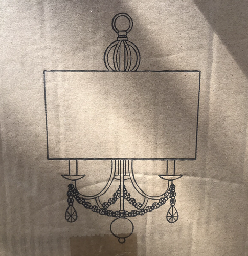 Pier 1 Imports Chandelier Iron & Crystal Pendant (SKU 3152347) Ceiling Light
