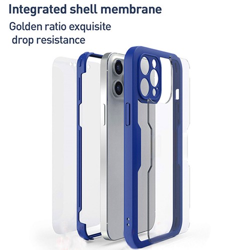 Funda de teléfono para iPhone 16 15 14 Pro Max 13 12 11 XS X X XR 360° Silicona Cubierta completa - Imagen 9 de 18