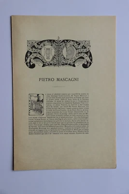 PIETRO MASCAGNI Figures Contemporaines Mariani Biographie 1904 1/25 JAPON - Photo 1/3