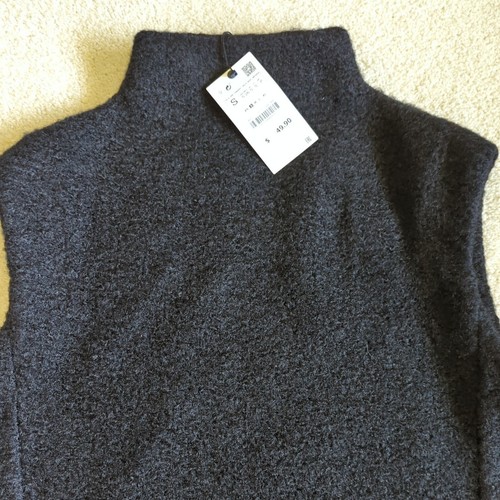 Zara Fuzzy Sweater Vest Womens Size 
