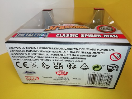 JADA TOYS MARVEL CLASSIC SPIDER-MAN 100% DIE CAST METALFIG 1821309614 - Foto 4 di 4