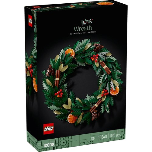 LEGO 10340 ICONS Wreath Home Deco Xmas Display Seasonal Festive Botanical