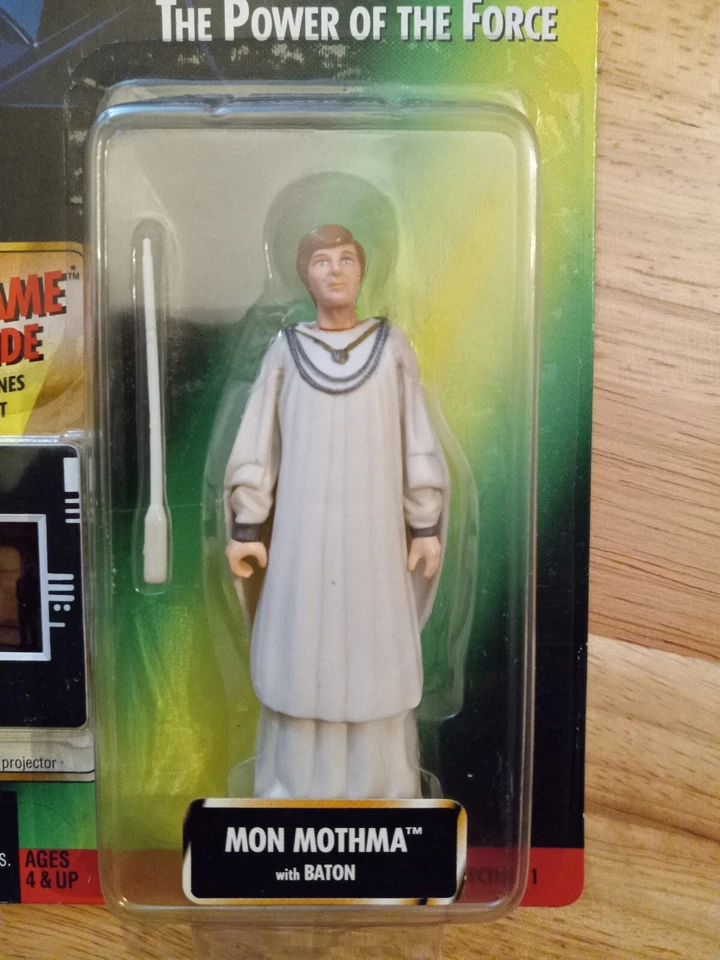 Figura de acción Star Wars Mon Mothma Freeze Frame Power of the Force 1998 nueva en caja Foto 2 de 4