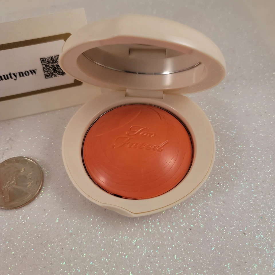 Too Faced Peach My Cheeks SO PEACHY Melting Powder Blush Full Size BNIB - Image 2 of 4