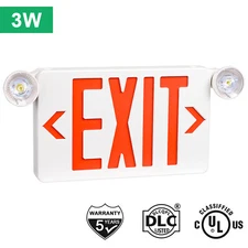 LED Exit Sign lamp & Emergency Light – Dual LED Lamp UL-94 Fire Resistance light