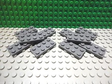 Lego 10 Dark Bluish Gray 2x4 base plate NEW