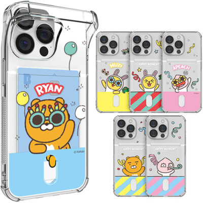Kakao Friends Happy Moment Party Clear Card Case for Galaxy