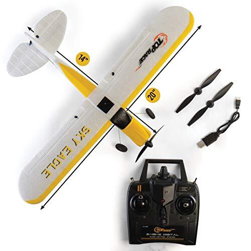 Top Race Rc Plane 4 Channel Remote Control Airplane Adults Kids Tr C385