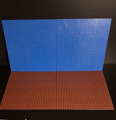 Lot Of 4 Make It Blocks Building Block Flat Base Plates Fits Leading Brands