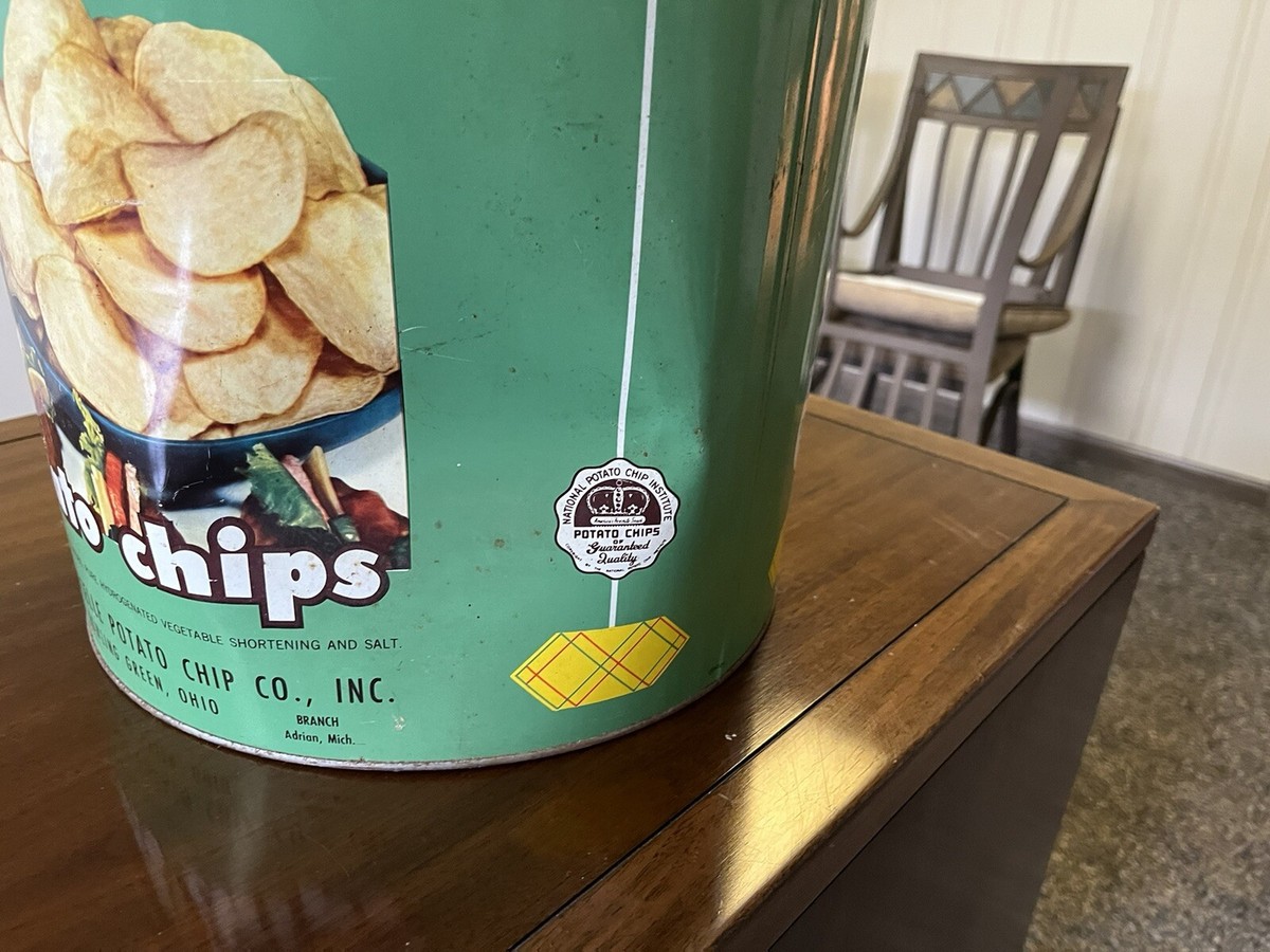 アンティーク缶　ヴィンテージ缶 ⑦ POTATO CHIPS Cain's Antique Potato Chip Can | eBay