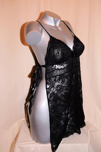 LISE CHARMEL Babydoll Negligée TRANSPARENCE DESIR Spitze schwarz NEU - Picture 2 of 5