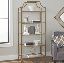 Better Homes Gardens Ellis Shutter Tower Bookcase And Cabinet Dark Oak Finish For Sale Online Ebay