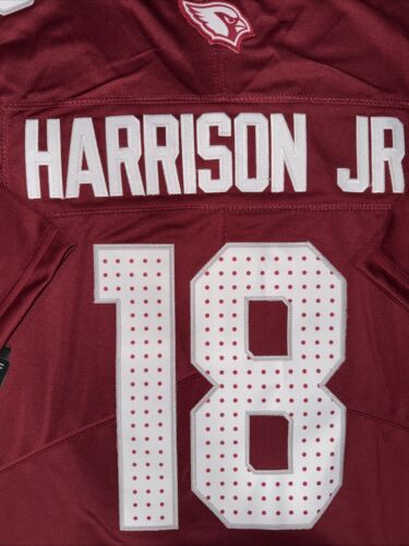 Camiseta de fútbol americano Arizona Cardinals Marvin Harrison Jr #18 puntada roja S nueva con etiquetas 1232 - Imagen 5 de 6