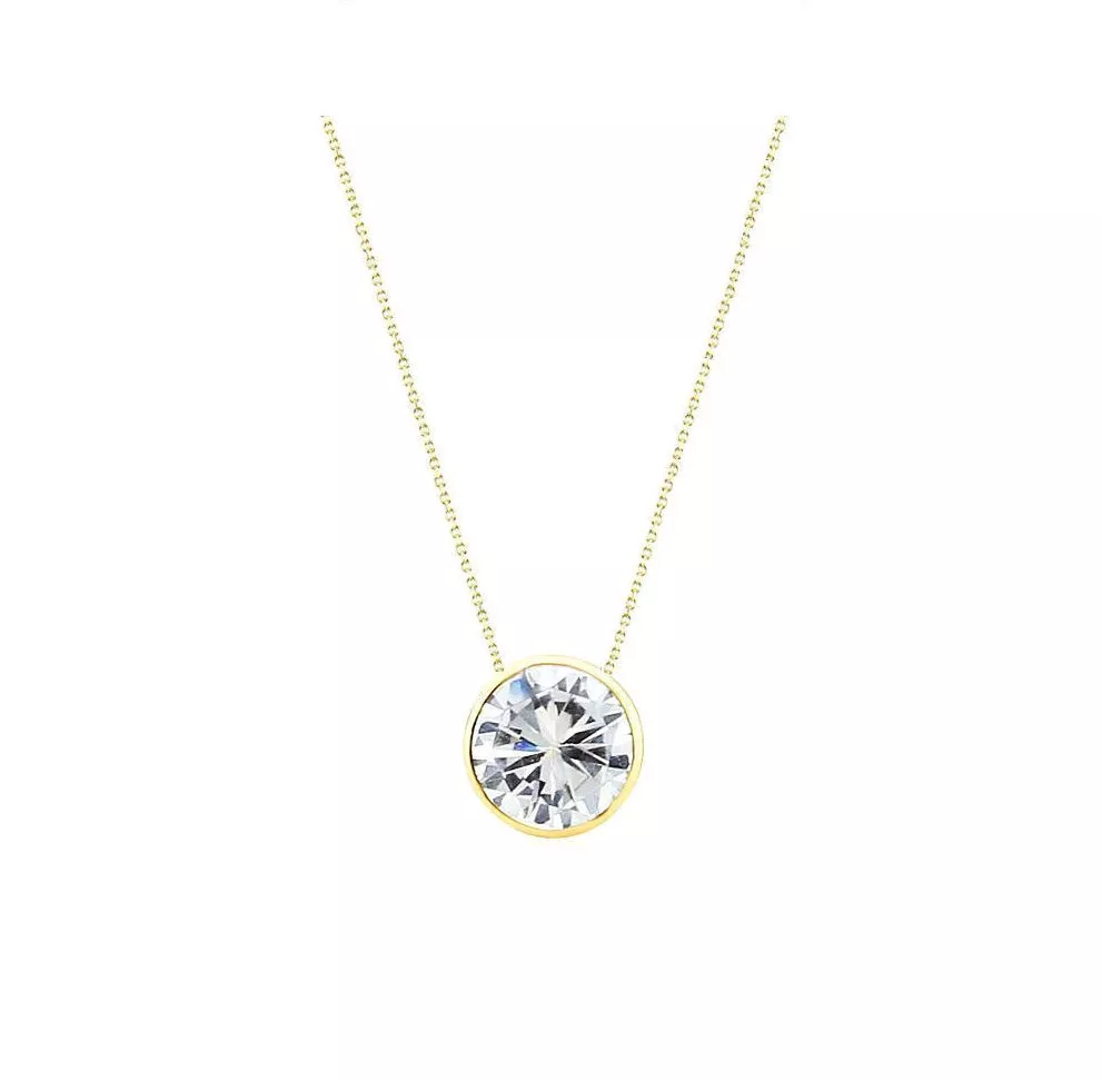 Solitaire cubic 2024 zirconia necklace