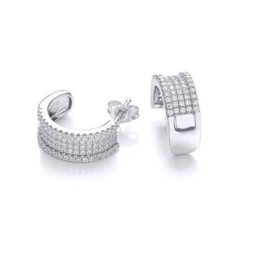 Boucles D'oreilles Clous En Argent Sterling 925 - Micro Pavé CZ Halo Rond - 2,5 Ct Total - Fabriqué Aux USA