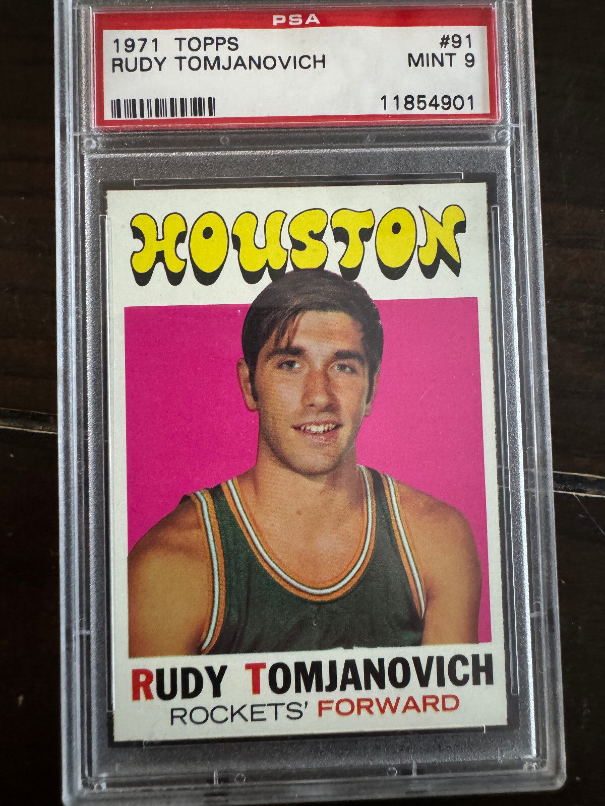 1971 Topps #91 Rudy Tomjanovich PSA 9 MINT Houston Rockets
