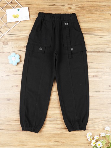 Girls Cargo Pants Fashion Jogger Trousers Jazz Street Dance Sweatpants Bottom - Picture 18 of 36