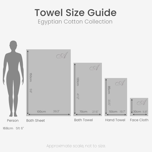 Allure Egyptian Cotton Bath Towels - Super Soft Zero Twist, Absorbent, 500GSM - Picture 111 of 120