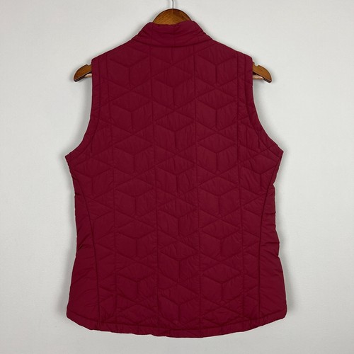 Duluth Trading Co Vest Womens Medium Maroon Agiloft Quilted Full Zip Pockets M - Picture 5 of 9