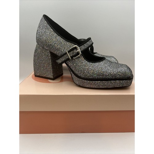Aurora Borealis GB GLAM SHOES High Block Heels U.S. Size 9M - Picture 2 of 16
