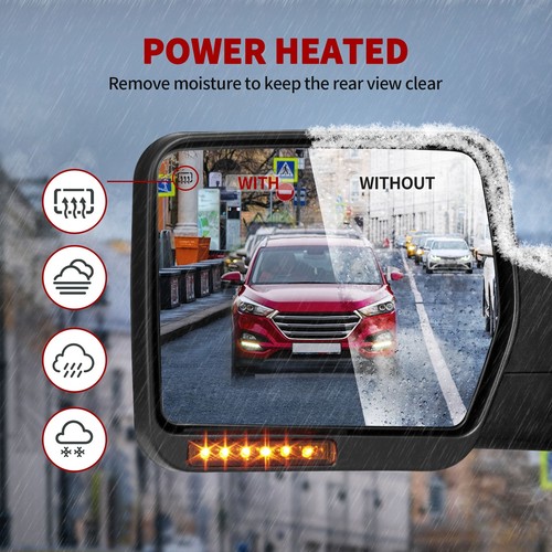 Driver Side Mirror for 07-14 Ford F150 F-150 Power Heated LED Signal Light Left - Picture 2 of 8