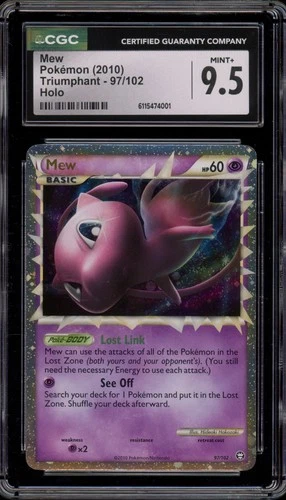 Pokemon Mew Prime Triumphant Holo Ultra Rare #97 CGC 9.5