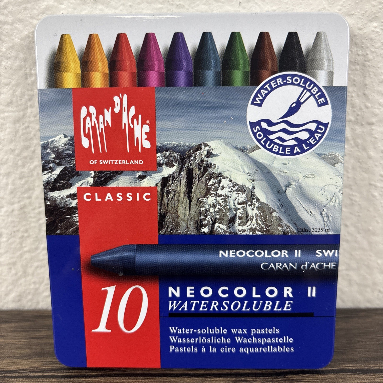 CARAN D'ACHE 7500.310 Neocolor II Aguarelle Water Soluble Wax Pastels set of 10 