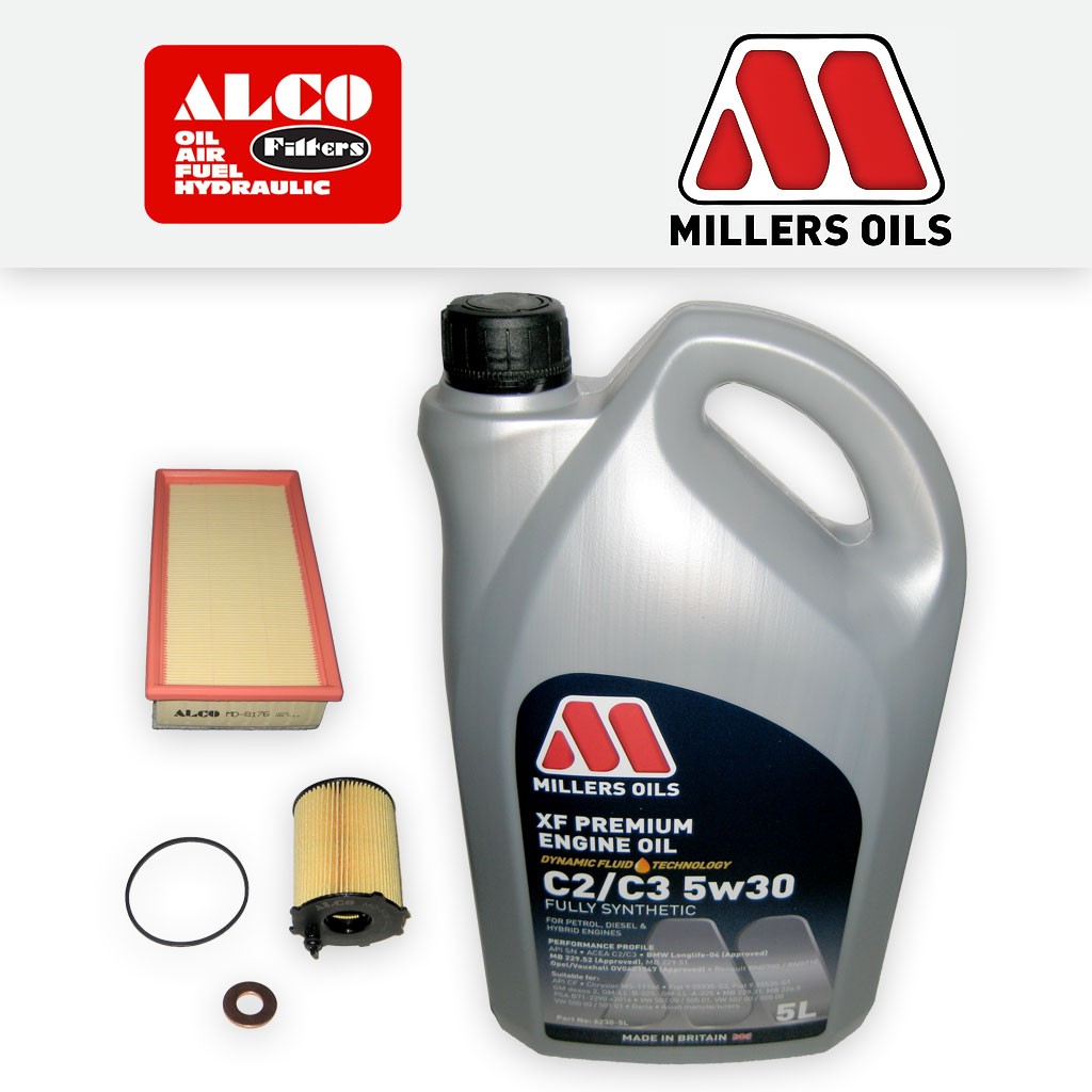 SERVICE KIT for CITROEN C5 1.6 HDI DV6TED4 OIL AIR FILTER +C2/C3 OIL (2008-2010)