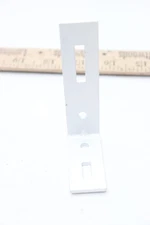 (25-Pk) Rowley Slotted Angle Bracket Iron White 2" x 3-1/2"