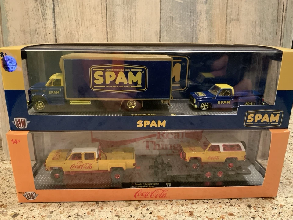 2 Pc - CHASE LOT M2 Machines Chevy Haulers Spam & Coca-Cola Cheyenne Blazer C60 - Image 3 of 4
