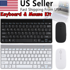 2.4G Wireless Keyboard  Mouse Combo Set Full Size Slim For PC Laptop Computer