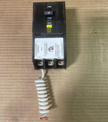 #ad Square D QOB330GFI 30 AMP 3 POLE WHITE LABEL YELLOW TEST BUTTON GFCI FLAW #101 $249.00