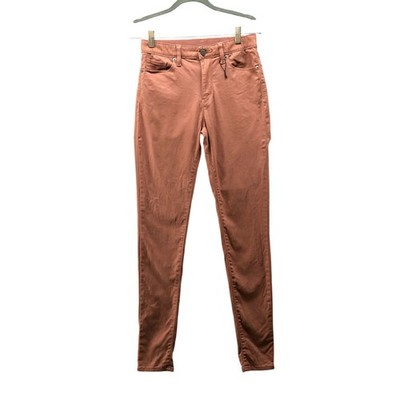 Uniqlo Ezy Skinny Fit Color Jeans Womens S Tan Brown Stretch 26-27 Inch Chino