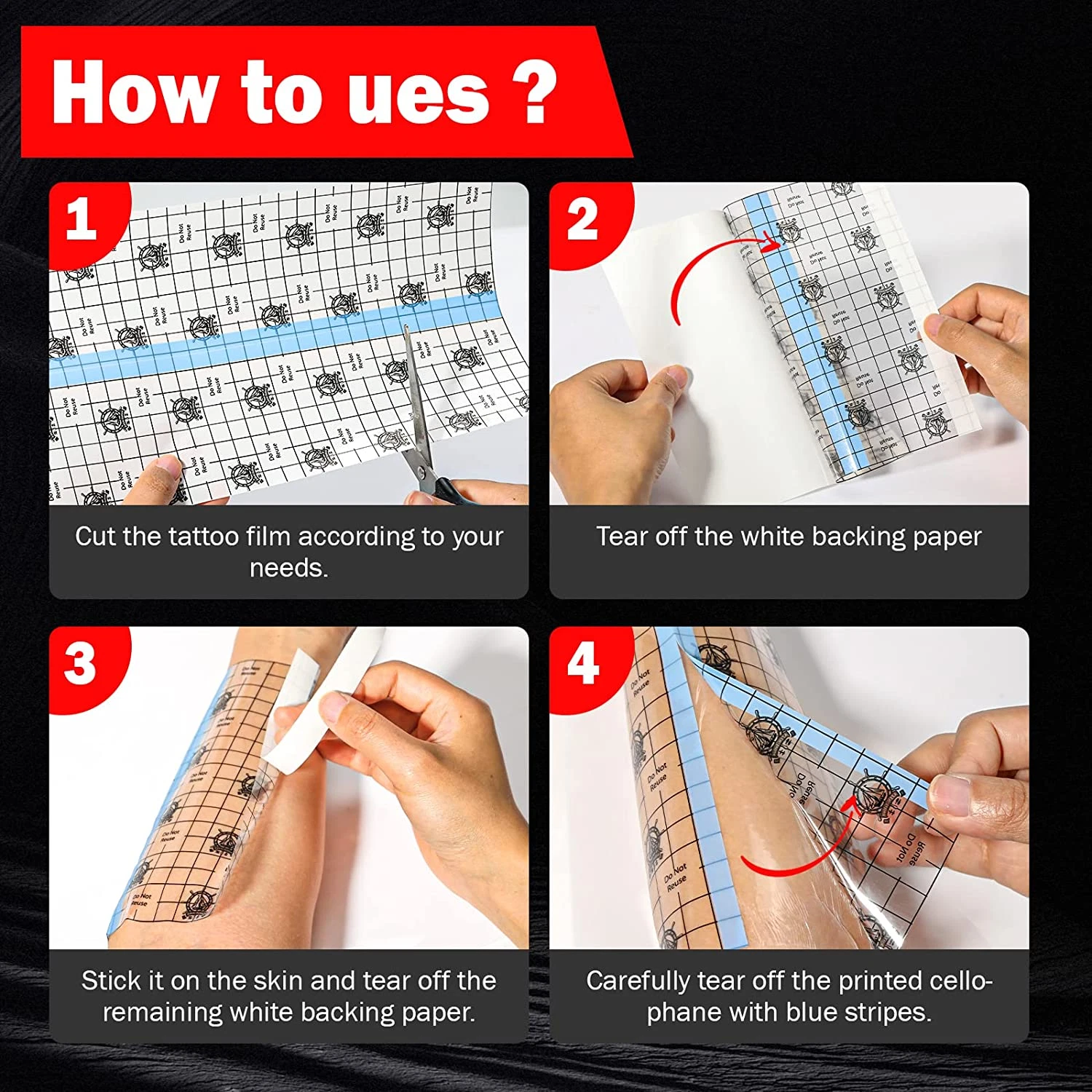 Tattoo Aftercare Bandage, 8"X 10 Yard, Tattoo Waterproof Bandage, Second Skin Ta - product detail image 5