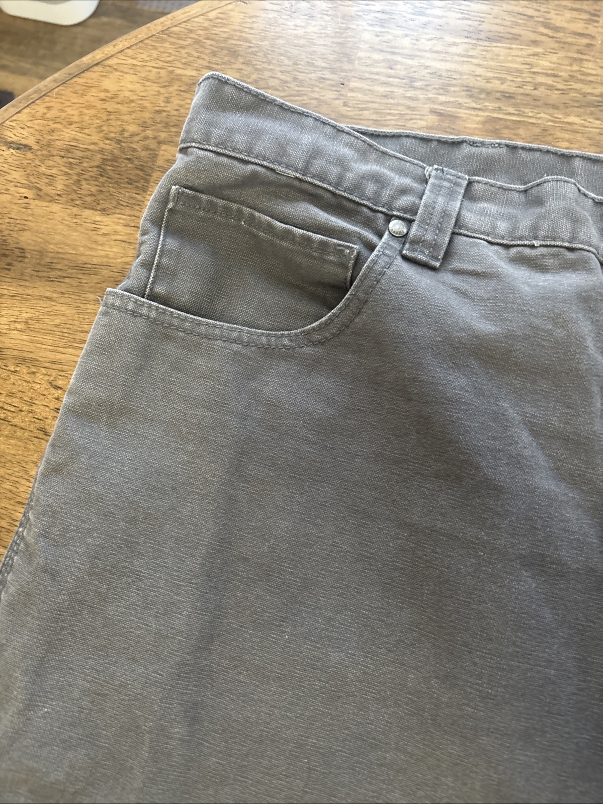 Diehard Gray Canvas Carpenter Work Pants 42X30 St… - image 4