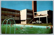 Hot Springs Montana Camas Hot Springs Pool Man Mid Dive Photo Vintage