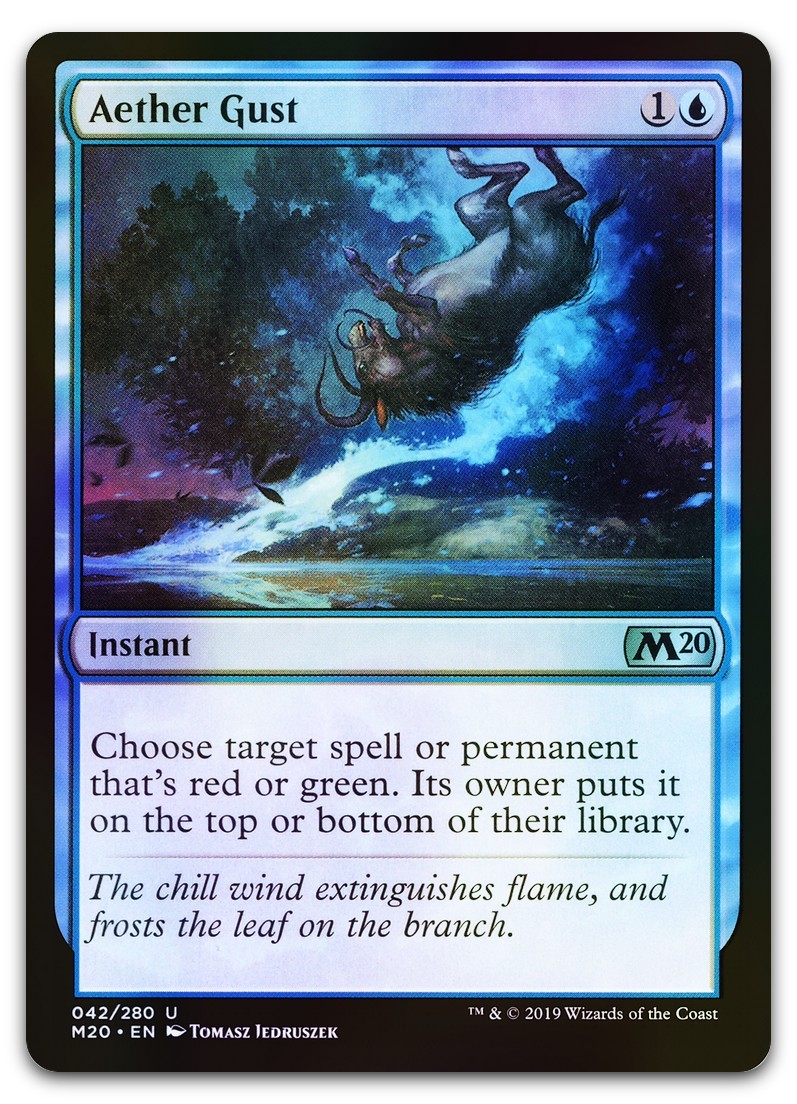 Aether Gust #42 (Foil) (NM) Core Set 2020 M20 Magic MTG