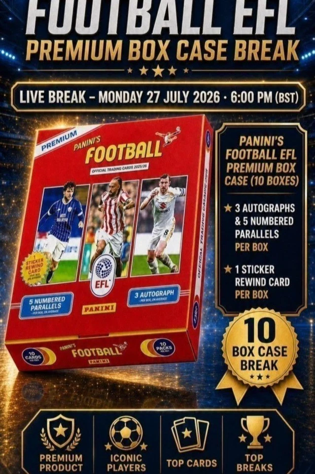 Panini's - Football EFL Premium 10 Box Case Break