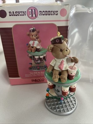 Baskin Robbins Ornament 1990 First Issue In Series Enesco Christmas Never Used