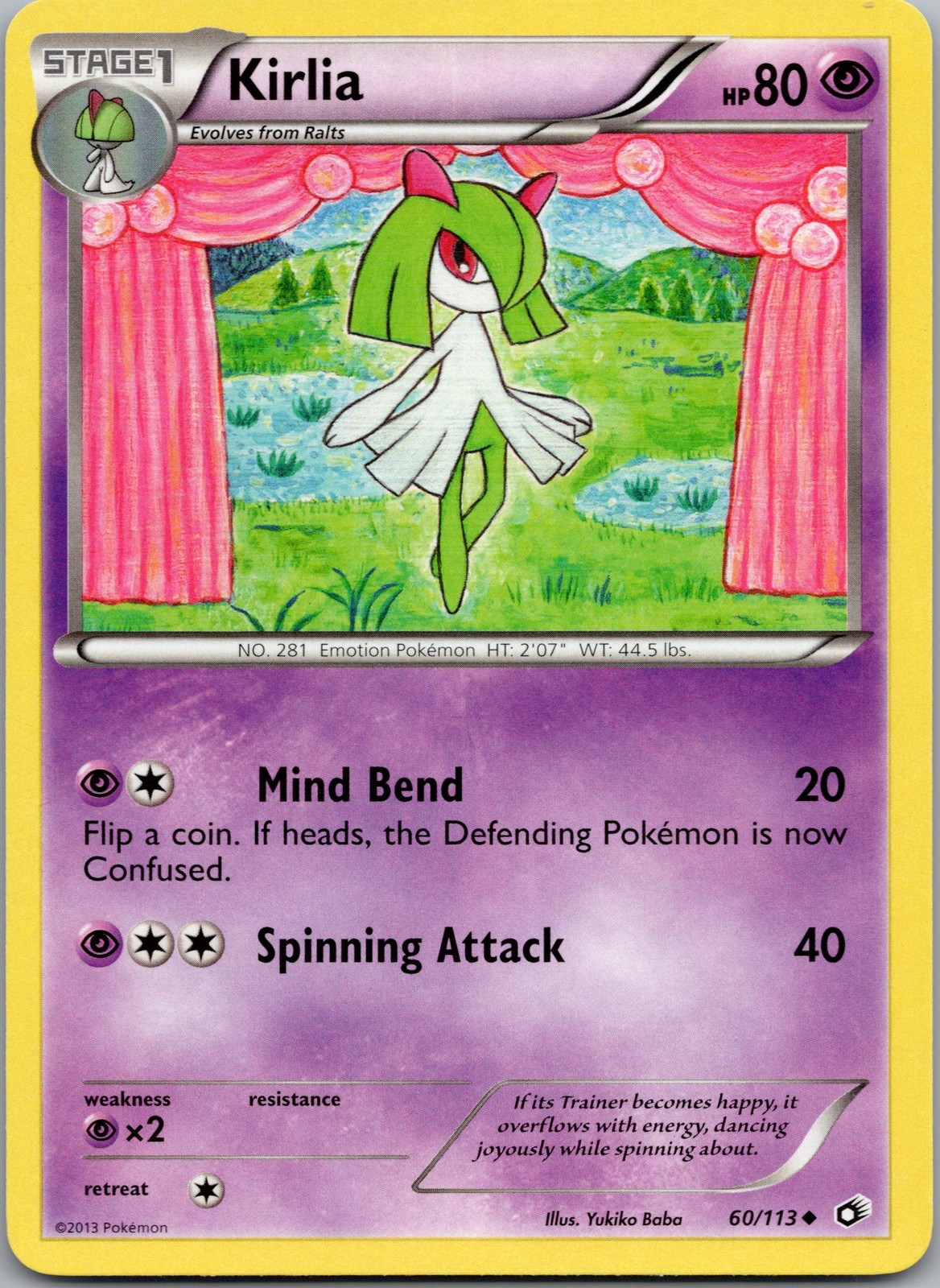 Kirlia Uncommon Legendary Treasures 60/113 NM