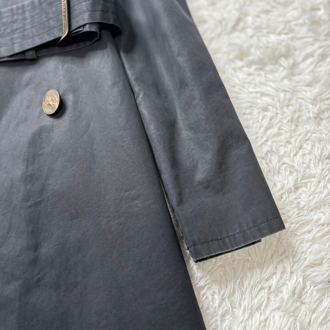 Vintage Burberrys Trench Coat Black Mid 9AR US S From Japan thumbnail 11