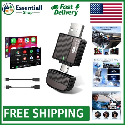 Compact Wireless CarPlay & Android Auto Adapter - Seamless Navigation & Music