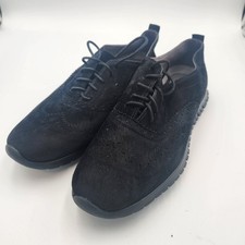 Cole Haan Zerogrand Wingtip Black Suede Oxford Sneakers Womens Size 7 B