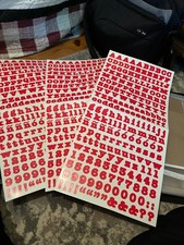 Lot of three Red Creative Memories ABC/123 Classic Lettering Stickers
