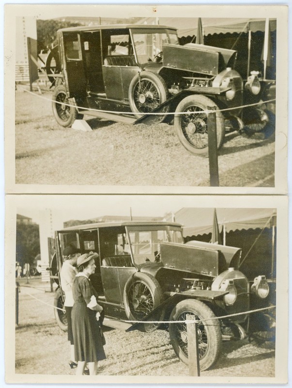 Vintage Snapshot Lot General Pershing's Custom-Body c.1918 Locomobile on Display
