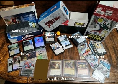 Spider-Man Bundle MtG SPM MAR box, Promo ,Dice, Open Play Booster Box, 620+ card