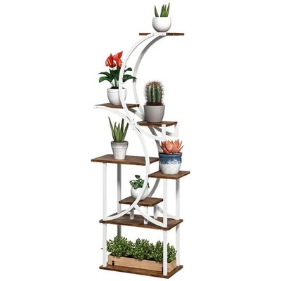 Plant Stand Indoor, 8 Tier 62'' S-Shaped Plant Shelf, Corner Plant Rack for Multi