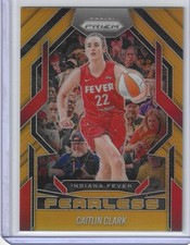 Caitlin Clark 2025 Panini Prizm WNBA SP Gold Prizm Fearless /10 #7 Fever