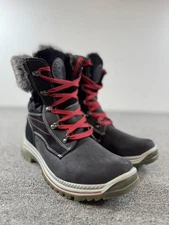 Santana Canada Boots Womens 10 Black Faux Fur Weatherproof Made Italy